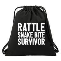 Rattle Snake Bite Survivor Rattlesnake Hospital Drawstring Bag