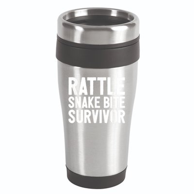 Rattle Snake Bite Survivor Rattlesnake Hospital 16oz Travel Tumbler