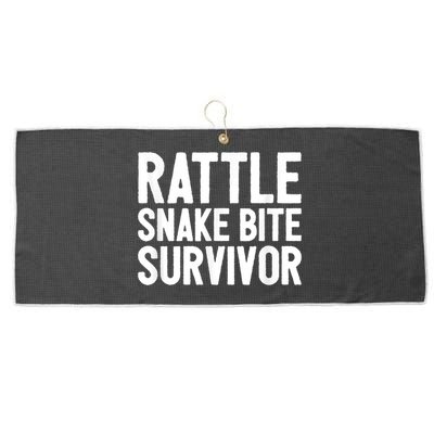 Rattle Snake Bite Survivor Rattlesnake Hospital Large Microfiber Waffle Golf Towel
