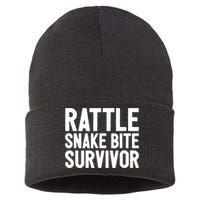Rattle Snake Bite Survivor Rattlesnake Hospital Sustainable Knit Beanie