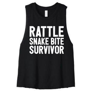 Rattle Snake Bite Survivor Rattlesnake Hospital Women's Racerback Cropped Tank