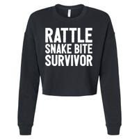 Rattle Snake Bite Survivor Rattlesnake Hospital Cropped Pullover Crew