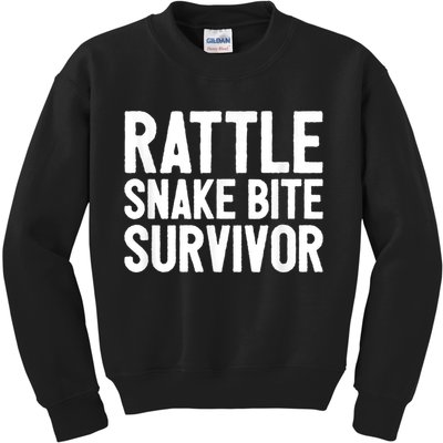 Rattle Snake Bite Survivor Rattlesnake Hospital Kids Sweatshirt