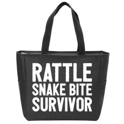 Rattle Snake Bite Survivor Rattlesnake Hospital Zip Tote Bag
