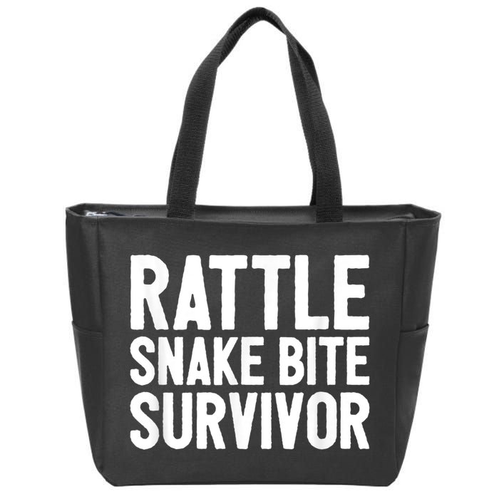 Rattle Snake Bite Survivor Rattlesnake Hospital Zip Tote Bag