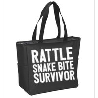 Rattle Snake Bite Survivor Rattlesnake Hospital Zip Tote Bag