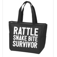 Rattle Snake Bite Survivor Rattlesnake Hospital Zip Tote Bag