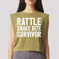 Rattle Snake Bite Survivor Rattlesnake Hospital Garment-Dyed Women's Muscle Tee
