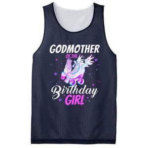 Roller Skate Birthday Godmother Funny Roller Skating Party Mesh Reversible Basketball Jersey Tank