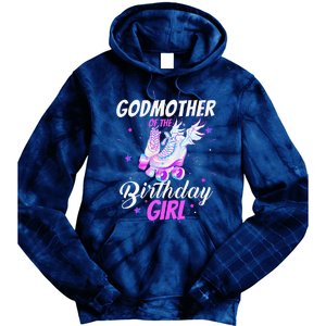 Roller Skate Birthday Godmother Funny Roller Skating Party Tie Dye Hoodie