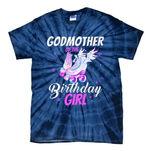 Roller Skate Birthday Godmother Funny Roller Skating Party Tie-Dye T-Shirt