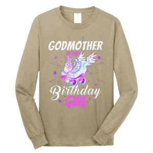 Roller Skate Birthday Godmother Funny Roller Skating Party Long Sleeve Shirt