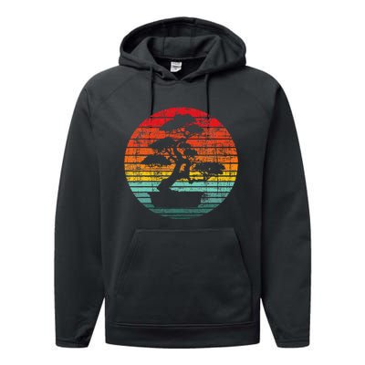 Retro Sunset Bonsai Tree Gardener Japan Japanese Culture Performance Fleece Hoodie