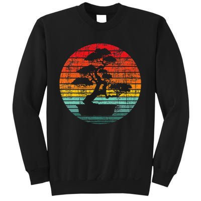 Retro Sunset Bonsai Tree Gardener Japan Japanese Culture Sweatshirt