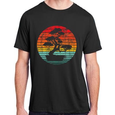 Retro Sunset Bonsai Tree Gardener Japan Japanese Culture Adult ChromaSoft Performance T-Shirt