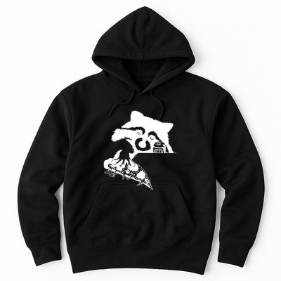 Raccoon Stealing Beer And Pizza Hoodie