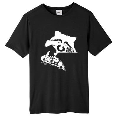 Raccoon Stealing Beer And Pizza Tall Fusion ChromaSoft Performance T-Shirt