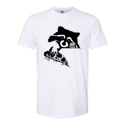 Raccoon Stealing Beer And Pizza Softstyle CVC T-Shirt