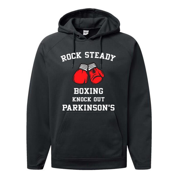 Rock Steady Boxing Knock Out Parkinsons Performance Fleece Hoodie