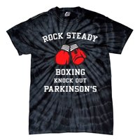 Rock Steady Boxing Knock Out Parkinsons Tie-Dye T-Shirt