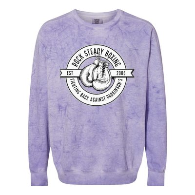 Rock Steady Boxing Fighting Back Against Parkinson Est 2006 Colorblast Crewneck Sweatshirt