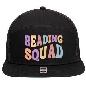 Reading Squad Book Lover Bookworm 7 Panel Mesh Trucker Snapback Hat