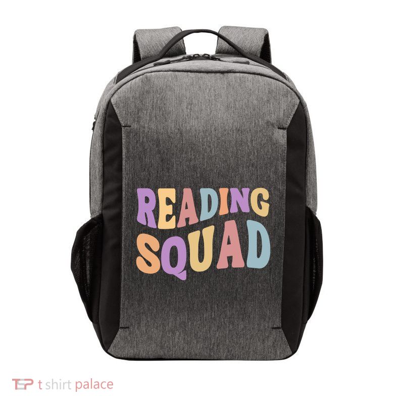 Reading Squad Book Lover Bookworm Vector Backpack