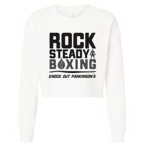 Rock Steady Boxing Knock Out Parkinsons Cropped Pullover Crew