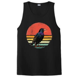 Retro Starling Bird Animal Birdwatcher Bird Lover PosiCharge Competitor Tank