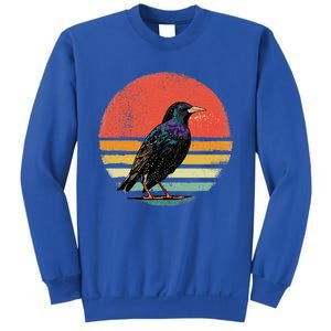 Retro Starling Bird Animal Birdwatcher Bird Lover Sweatshirt