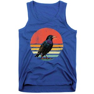 Retro Starling Bird Animal Birdwatcher Bird Lover Tank Top