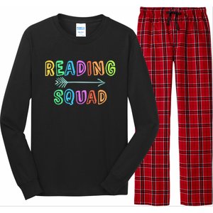 Reading Squad Back To School Kindergarten Teacher Kinder Great Gift Long Sleeve Pajama Set