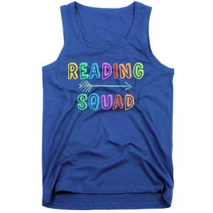 Reading Squad Back To School Kindergarten Teacher Kinder Great Gift Tank Top