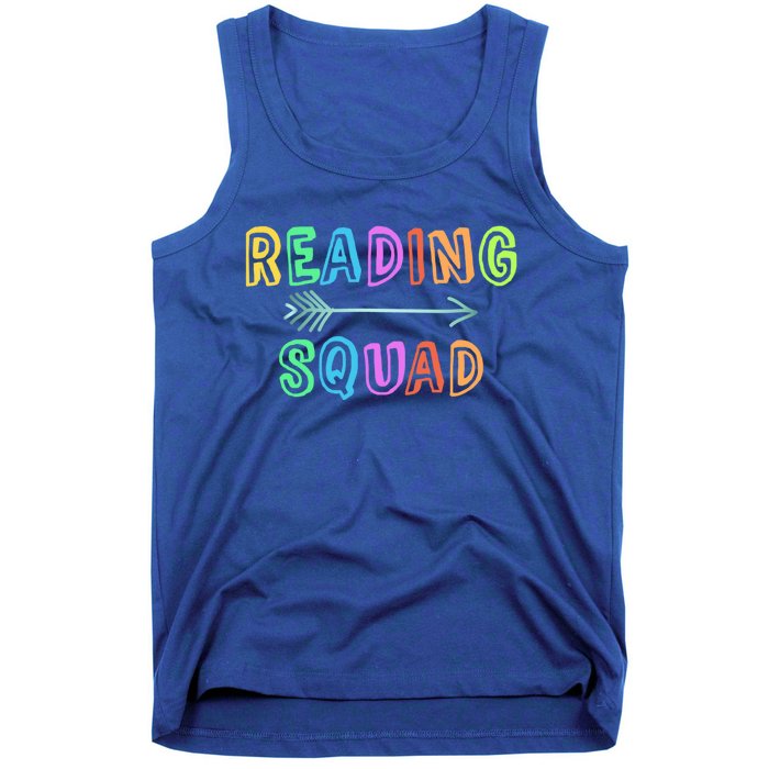 Reading Squad Back To School Kindergarten Teacher Kinder Great Gift Tank Top