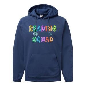 Reading Squad Back To School Kindergarten Teacher Kinder Great Gift Performance Fleece Hoodie