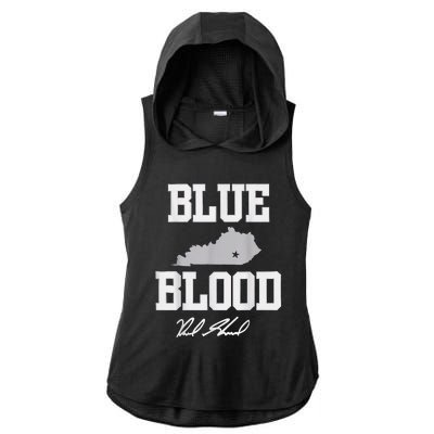 Reed Sheppard Blue Blood Ladies PosiCharge Tri-Blend Wicking Draft Hoodie Tank