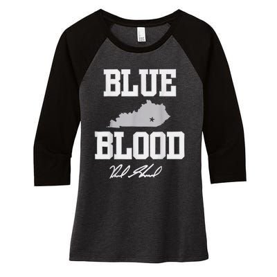 Reed Sheppard Blue Blood Women's Tri-Blend 3/4-Sleeve Raglan Shirt