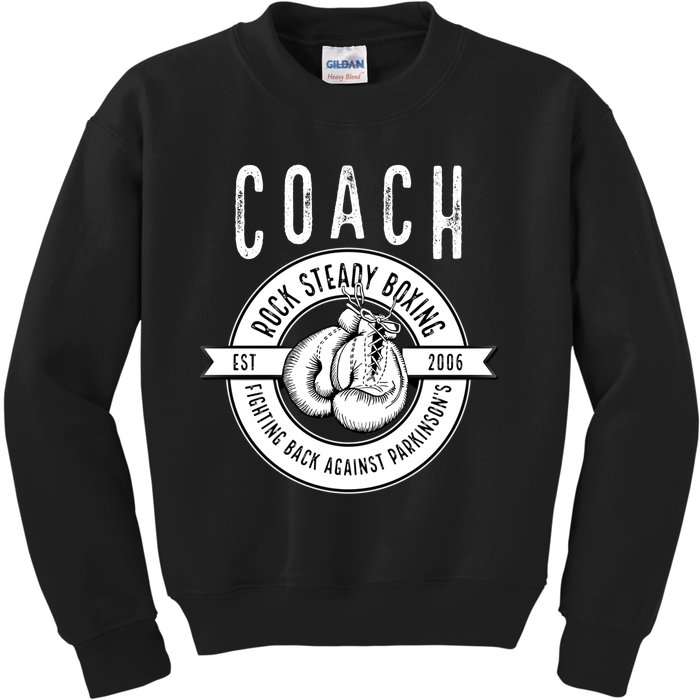 Rock Steady Boxing Coach Fight ParkinsonS Great Gift Kids Sweatshirt