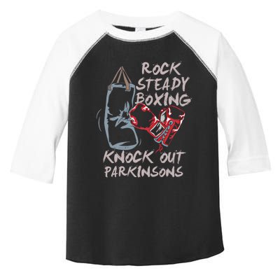 Rock Steady Boxing Knock Out Parkinsons Gift Toddler Fine Jersey T-Shirt