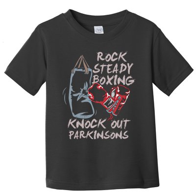 Rock Steady Boxing Knock Out Parkinsons Gift Toddler T-Shirt