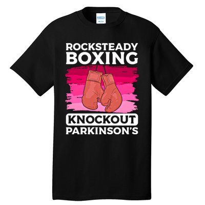 Rock Steady Boxing Knock Out ParkinsonS Awareness Meaningful Gift Tall T-Shirt