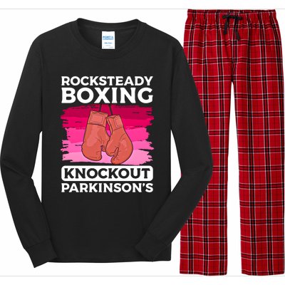 Rock Steady Boxing Knock Out ParkinsonS Awareness Meaningful Gift Long Sleeve Pajama Set