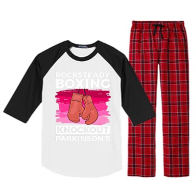 Rock Steady Boxing Knock Out ParkinsonS Awareness Meaningful Gift Raglan Sleeve Pajama Set