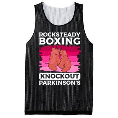 Rock Steady Boxing Knock Out ParkinsonS Awareness Meaningful Gift Mesh Reversible Basketball Jersey Tank