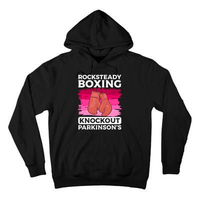 Rock Steady Boxing Knock Out ParkinsonS Awareness Meaningful Gift Tall Hoodie