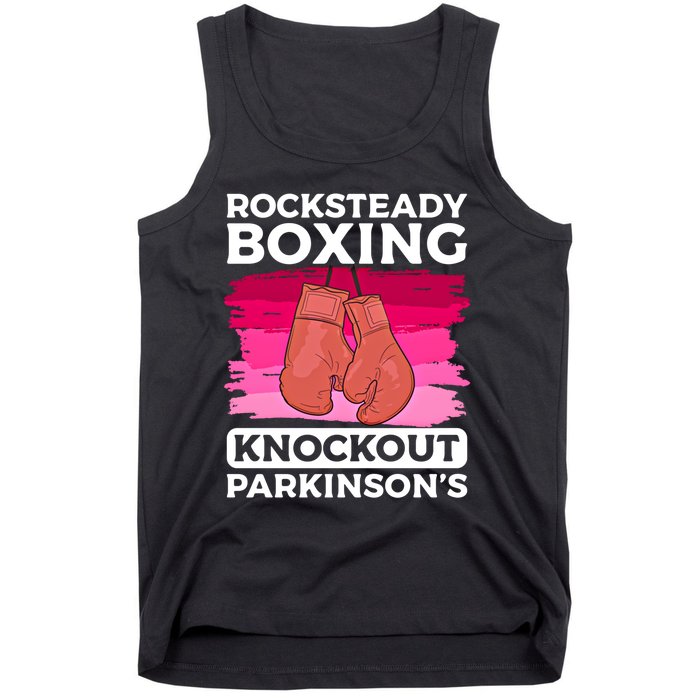 Rock Steady Boxing Knock Out ParkinsonS Awareness Meaningful Gift Tank Top