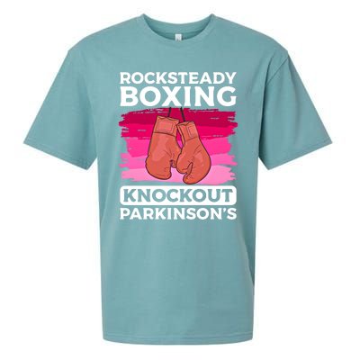 Rock Steady Boxing Knock Out ParkinsonS Awareness Meaningful Gift Sueded Cloud Jersey T-Shirt