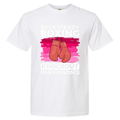 Rock Steady Boxing Knock Out ParkinsonS Awareness Meaningful Gift Garment-Dyed Heavyweight T-Shirt