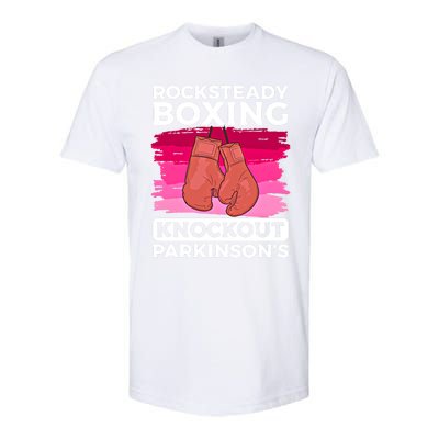 Rock Steady Boxing Knock Out ParkinsonS Awareness Meaningful Gift Softstyle CVC T-Shirt