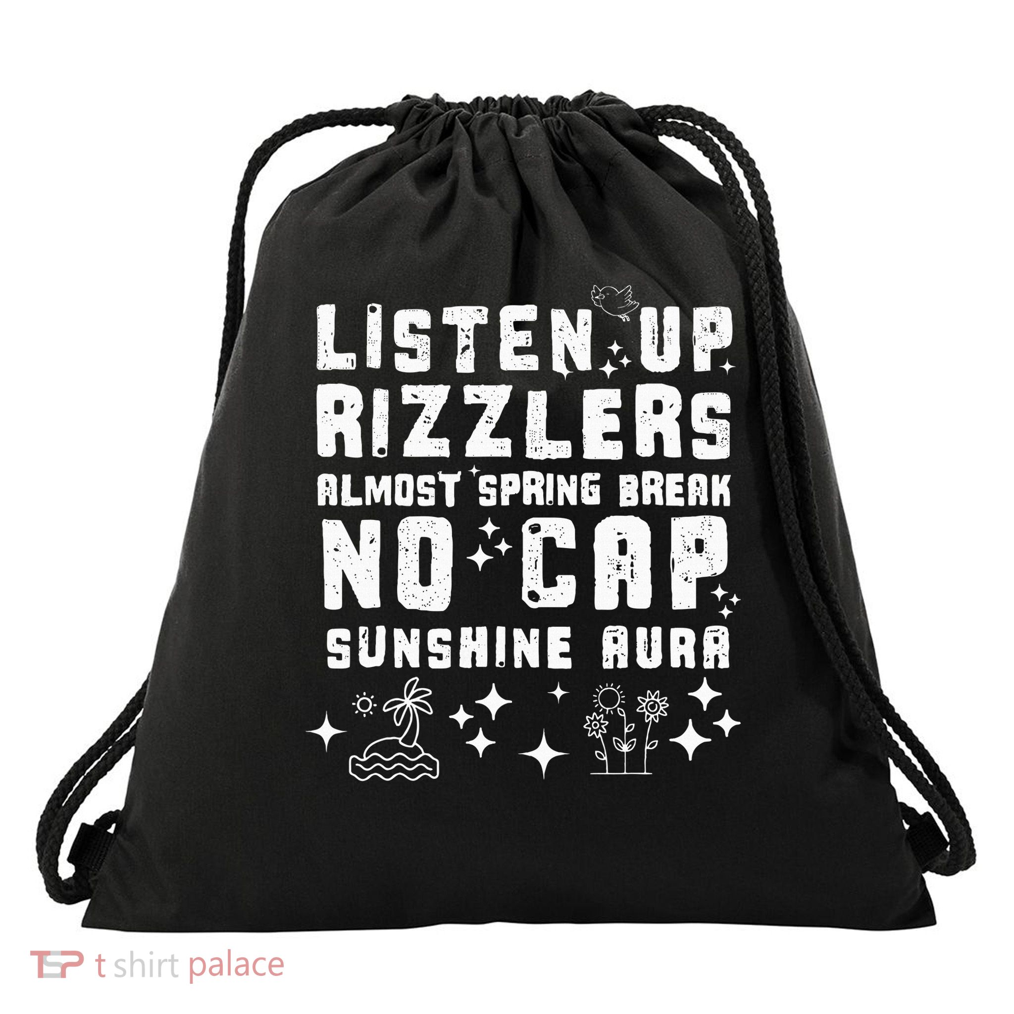 Rizzlers Spring Break No Cap Teacher Drawstring Bag
